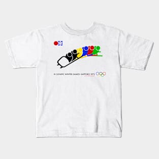 Sapporo Bobsledding (1972) Kids T-Shirt